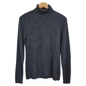 Ann Taylor Cashmere Sweater Sz Small Gray Turtleneck Upscale Fall Business Chic